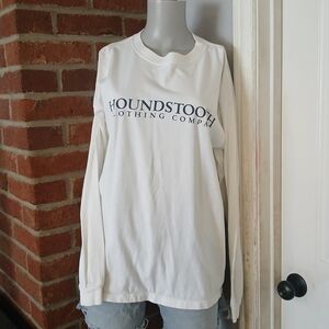 Houndstooth Clothing Company White Long Sleeve Shirt, Mens Large  Y2K